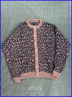 Noah nyc Leopard Cardigan sweater