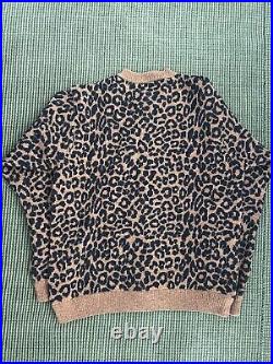 Noah nyc Leopard Cardigan sweater