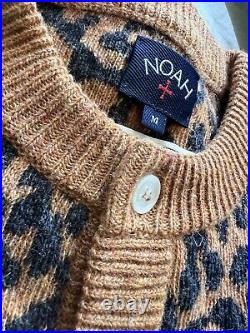 Noah nyc Leopard Cardigan sweater