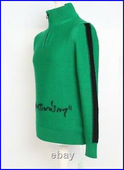 Off White Mens Grassy Green Zip Turtleneck Sweater Knitted Jumper Rrp £860 Kl