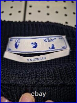 Off-white thick knit LABEL jumper