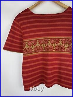 Oleana Espeland Ladies Wool / Silk Short Sleeve Sweater Jumper size M