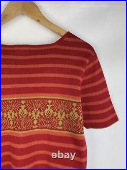 Oleana Espeland Ladies Wool / Silk Short Sleeve Sweater Jumper size M