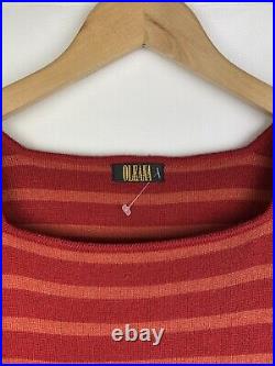 Oleana Espeland Ladies Wool / Silk Short Sleeve Sweater Jumper size M