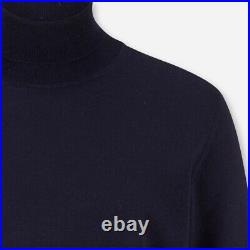 Olymp Men's Roll Neck Knitted Jumper Dark Blue 015012 18 Navy