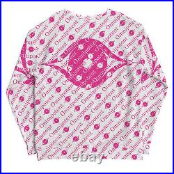 Omnipotent Sweater Full Print Eyes within Eyes Text Logo White Red/Pink