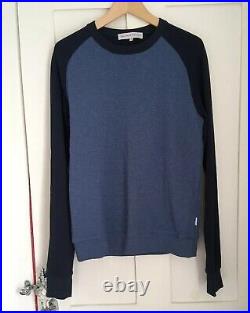 Orlebar Brown Mens Blue Fulton Jumper / Sweater, Small Medium