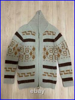 PENDLETON Cowichan Full Zip Cardigan Sweater Men Beige Size M Used from Japan