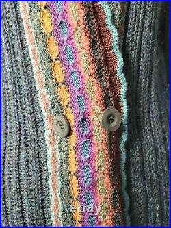 PERUVIAN CONNECTION M Ashbury Cardigan Sweater Alpaca Pima Cotton Blend NWT