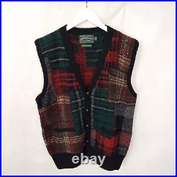 POLO COUNTRY RALPH LAUREN Vintage Hand Knit Pure Wool Sweater Vest Mens M Jumper