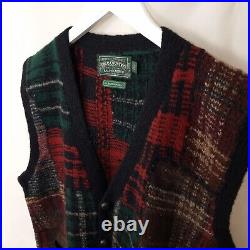 POLO COUNTRY RALPH LAUREN Vintage Hand Knit Pure Wool Sweater Vest Mens M Jumper