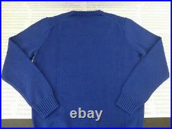 POLO RALPH LAUREN Blue Knit Jumper Mens Crew-Neck Size M-L Sweater BNWT R£115