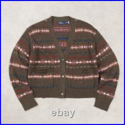 POLO RALPH LAUREN Fair Isle Wool Blend V-Neck Cardigan