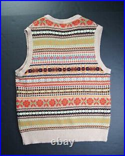 POLO RALPH LAUREN Men's Cotton/Silk/Cashmere Fair Isle Sweater Vest NEW NWT
