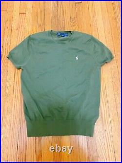 POLO RALPH LAUREN Short Sleeve Sweater Green Size M Orig. $195 NEW