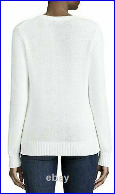 POLO RALPH LAUREN White French Beret Bear Sweater S (4-6) L (12-14) XL (16-18)