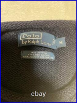 POLO Ralph Lauren Flag Knit Sweater Navy Size M USA Flag Pullover Cotton Linen POLO Ralph Lauren Flag Knit Sweater Navy Size M USA Flag Pullover Cotton Linen