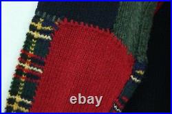 POLO Ralph Lauren VTG M Wool Hand Knit Sweater UNIQUE Liberty USA Firetruck 02