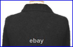 PRIVATE0204 Handmade 82% Cashmere/6% Silk Black Cardigan Sweater 2 M