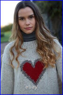 Pachamama Heart Sweater, 100% Wool, Hand Knitted, Fair Trade Sourced