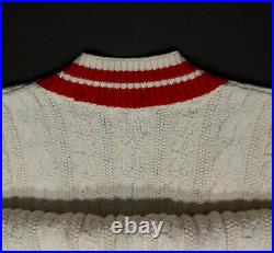 Paolo Gucci New Vtg Cable-knit Golf/tennis Sweater Vest Cotton Made In USA Sz M