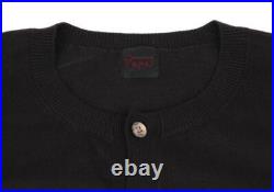 Papas Round Neck Cotton Knit Cardigan Size M(K-146885)