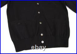 Papas Round Neck Cotton Knit Cardigan Size M(K-146885)