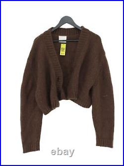 Paris Georgia Women's Cardigan M Brown Nylon with Mohair, Wool Cardigan