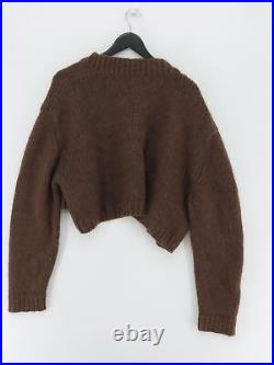 Paris Georgia Women's Cardigan M Brown Nylon with Mohair, Wool Cardigan