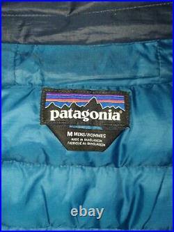 Patagonia Down Sweater Hoody Mens jacket Medium blue