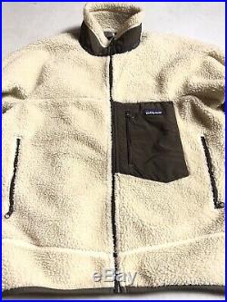 Patagonia Medium Retro-X Fleece Sweater Jacket Oatmeal Brown Deep Pile Sherpa
