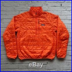 Patagonia Nano Puff Sweater Pullover Jacket Mens Size M Orange
