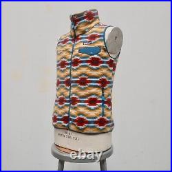Patagonia Synchilla Snap-T Fleece Vest Womens Size M Sweater Print 25495