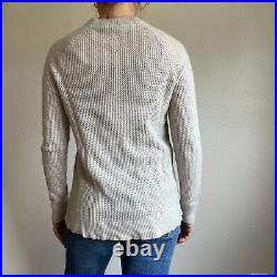Patagonia Womens Soft Cashmere Gray Waffle Knit Crewneck Pullover Sweater Sz M