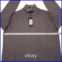 Patrick Assaraf NWT Turtleneck Sweater Size Medium in Solid Gray 100% Wool