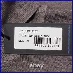 Patrick Assaraf NWT Turtleneck Sweater Size Medium in Solid Gray 100% Wool