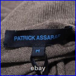 Patrick Assaraf NWT Turtleneck Sweater Size Medium in Solid Gray 100% Wool