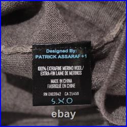 Patrick Assaraf NWT Turtleneck Sweater Size Medium in Solid Gray 100% Wool