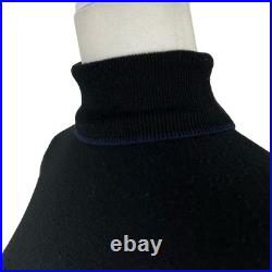 Paul Smith Women's Black Medium Merino Wool Turtle Neck Pullover Sweater Size