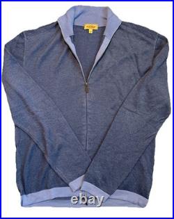 Paul Stuart Zip Up Sweater Medium 100% Cotton