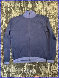 Paul Stuart Zip Up Sweater Medium 100% Cotton