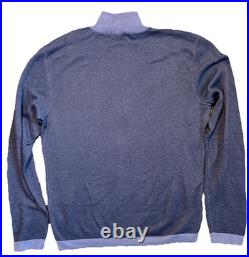 Paul Stuart Zip Up Sweater Medium 100% Cotton
