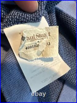 Paul Stuart Zip Up Sweater Medium 100% Cotton