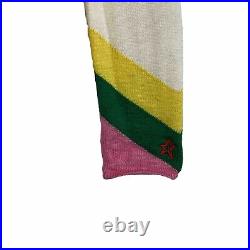 Perfect Moment Chevron Colorblock Merino Wool Crewneck Sweater Jumper Medium i15