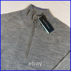 Peter Millar Collection Wool & Silk Sweater Size Medium Gray NWT $348
