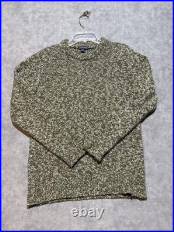 Peter Millar Crown Crafted M Cashmere Fisherman's Sweater $698 Olive Branch-645