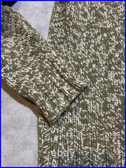 Peter Millar Crown Crafted M Cashmere Fisherman's Sweater $698 Olive Branch-645