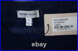 Peter Millar Merino Wool/Cashmere Sweater Mens Size Medium Navy 1015C 1279140