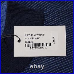 Peter Millar NWT Crown Pullover Sweater Size M in Blue Stripes 100% Merino Wool