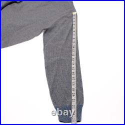 Peter Millar NWT Pullover Henley Sweater Size M in Blue & Gray 100% Wool